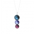 Collier Indicolite icochet cristal bleu et mauve CO-RICO-207