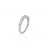 Bague Carador type alliance demi-tour argent 925/000 et oxydes de zirconium CRS05128