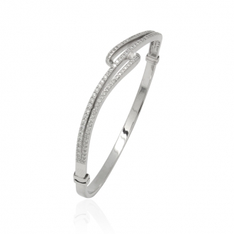 Bracelet Jonc Carador argent 925/000 et oxydes de zirconium ABR2953.5