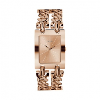 Montre femme GUESS MOD HEAVY META acier doré rose W1117L3