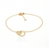 Bracelet femme Carador cercles collection graphique en or jaune 375/000 3330BR1