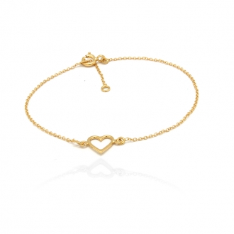 Bracelet femme Carador Coeur collection graphique en or jaune 375/000 360BR