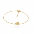 Bracelet femme Carador Coeur collection graphique en or jaune 375/000 188BR