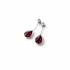 Boucles d'oreilles Baccarat Fleurs de Psydélic rouge irisé 2610116