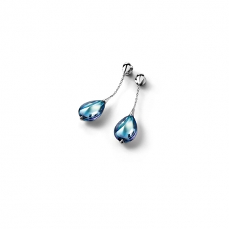 Boucles d'oreilles Baccarat Fleurs de Psydélic aqua miroir 2608368