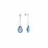 Boucles d'oreilles Baccarat Fleurs de Psydélic aqua miroir 2608368