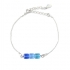 Bracelet Indicolite Pixel 3 carre cristal bleu BR-3CARRE-206