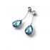 Boucles d'oreilles Baccarat Fleurs de Psydélic aqua miroir 2608368