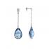 Boucles d'oreilles Baccarat Fleurs de Psydélic aqua miroir 2608368