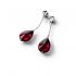 Boucles d'oreilles Baccarat Fleurs de Psydélic rouge irisé 2610116