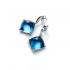 Boucles d'oreilles Baccarat Médicis bleu riviera 2612770