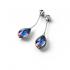 Boucles d'oreilles Baccarat Fleurs de Psydélic scarabée bleu 2805025