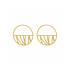 Boucles d'oreilles Les Georgettes Perroquet 43 mm finition or 70318851900000