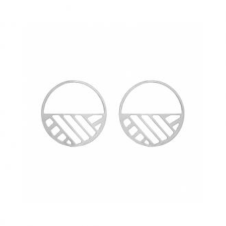 Boucles d'oreilles Les Georgettes Ruban 43 mm finition argent 70318861600000