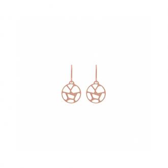 Boucles d'oreilles Les Georgettes dormeuses Girafe finition or rose 70318924100000