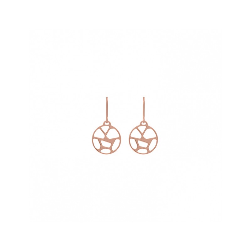 Boucles d'oreilles Les Georgettes dormeuses Girafe finition or rose 70318924100000