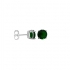 Boucles d'oreilles Carador classique argent 925/000 et pierre de verre verte GES06486GR