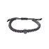 Bracelet Homme Diesel cuir tressé noir et gris DX1065060