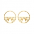 Boucles d'oreilles Les Georgettes Ibiza 43 mm finition or 70318871900000