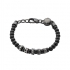 Bracelet Homme Diesel Etnik pierres noires DX0961001