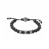 Bracelet Homme Diesel acier et agathe noire DX1101040