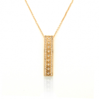 Collier femme Carador en plaqué or et oxydes de zirconium 52EV0680CZ