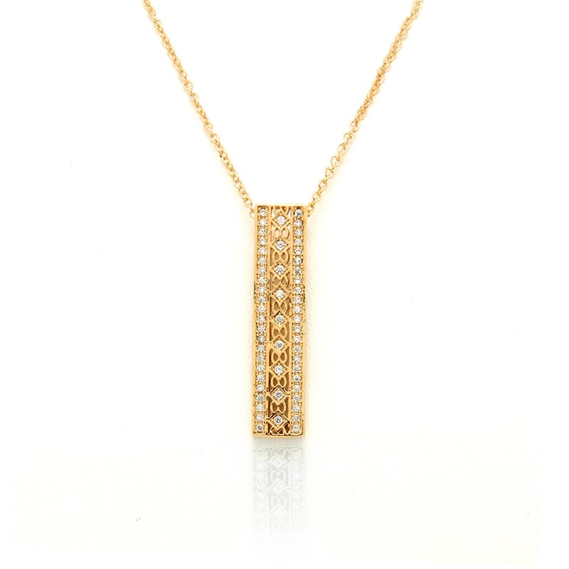 Collier femme Carador en plaqué or et oxydes de zirconium 52EV0680CZ