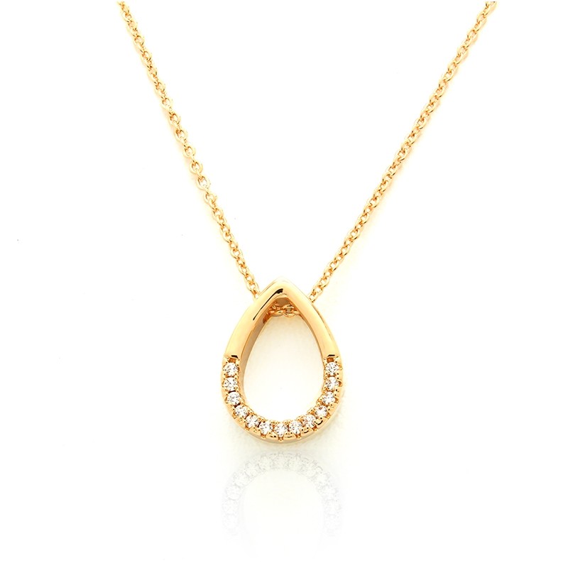 Collier femme Carador en plaqué or et oxydes de zirconium 52EV0410CZ