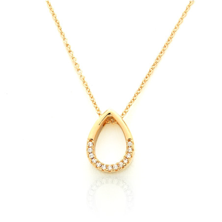 Collier femme Carador en plaqué or et oxydes de zirconium 52EV0410CZ