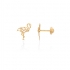 Boucles d'oreilles Carador Flamand rose or jaune 375/000