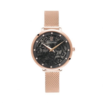 Montre femme Pierre Lannier Eolia acier milanais doré rose 039L938