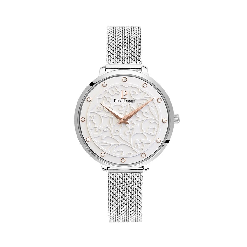 Montre femme Pierre Lannier Eolia acier milanais argenté 040J608