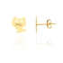 Boucles d'oreilles Carador motif chat Or jaune 375/000e