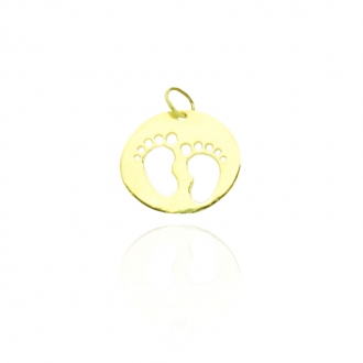 Pendentif forme de pieds Carador Or jaune 375/000e