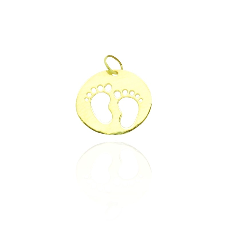 Pendentif forme de pieds Carador Or jaune 375/000e