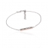 Bracelet souple Silver Pop barrette argent 925/000 blanc et rose et oxydes de zirconium