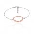 Bracelet souple Silver Pop cercle argent 925/000 blanc et rose et oxydes de zirconium