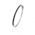 Bracelet jonc Carador argent 925/000 et oxydes de zirconium noirs