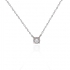 Collier Silver Pop solitaire argent 925/000 blanc et rose et oxydes de zirconium