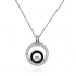 Collier femme Carador cercles argent 925/000 et oxydes de zirconium bicolores