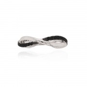 Bague Carador anneaux croisés Argent 925/000e Oxydes bicolores Bague Carador anneaux croisés Argent 925/000e Oxydes bicolores