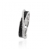 Bague Carador anneau double Argent 925/000e Oxydes de zirconium noirs