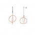 boucles d'oreilles silver pop argent 975/000 doubles formes ovales