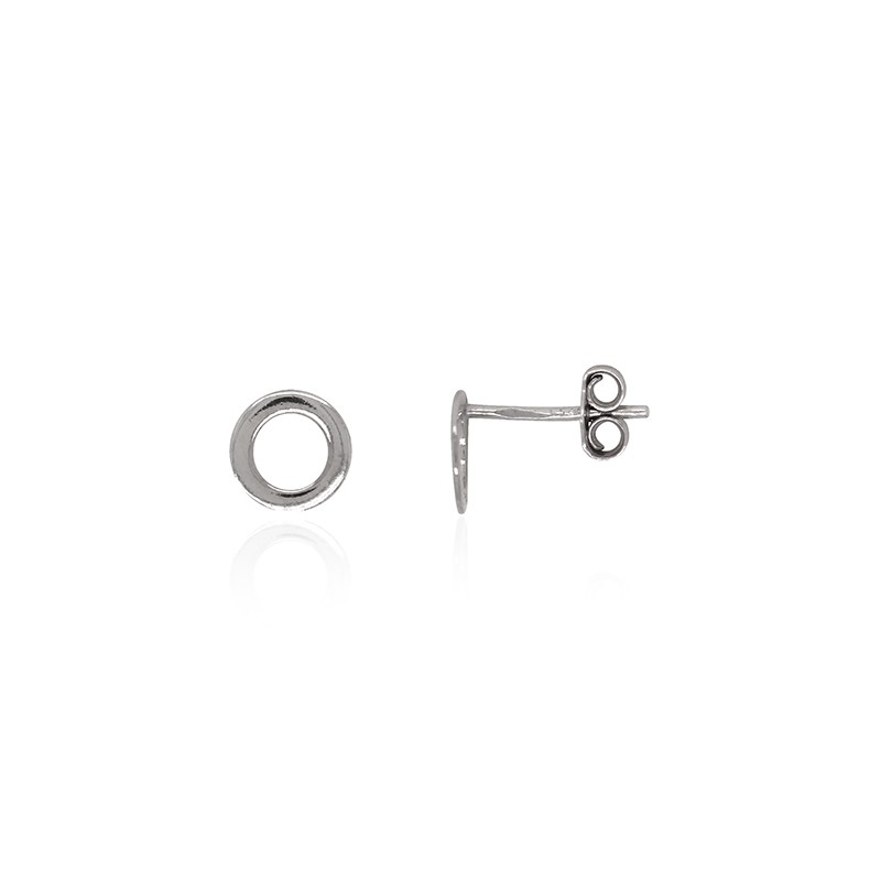 Boucles d'oreilles Géométrique Carador cercle argent 925/000