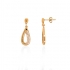 Boucles d'oreilles pendantes Carador rétro plaqué or et oxydes 22EU0120CZ