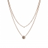 Collier Fossil 2 chaines tendance Glitz