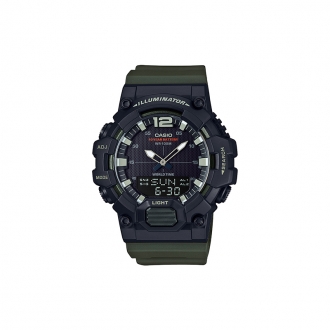 Montre casio cadran noir bracelet kaki