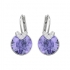 Boucles d'oreilles Swarovski Bella V argentées et cristal mauve 5389358