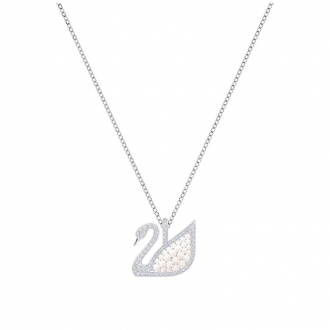 Collier Femme Swarovski Iconic Swan blanc argenté 5411791