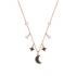 Collier Femme Swarovski Duo Moon, noir plaqué or rose 5429737